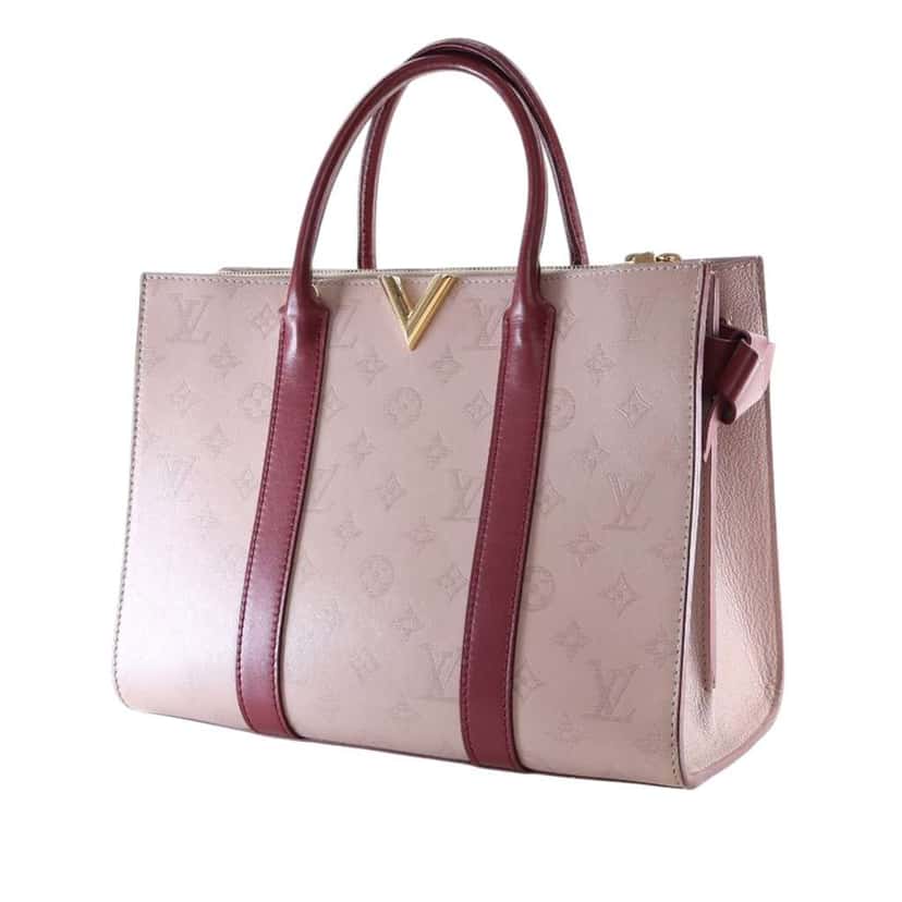Louis Vuitton Monogram Cuir Plume Very Tote MM Brown Leather Good condition - Back View