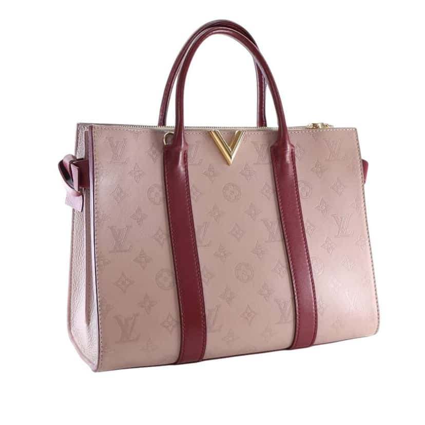 Louis Vuitton Monogram Cuir Plume Very Tote MM Brown Leather Good condition - Inside View