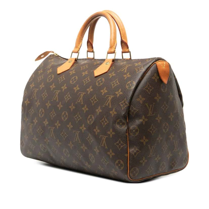 Louis Vuitton Monogram Speedy 35 Brown Good condition - Back View