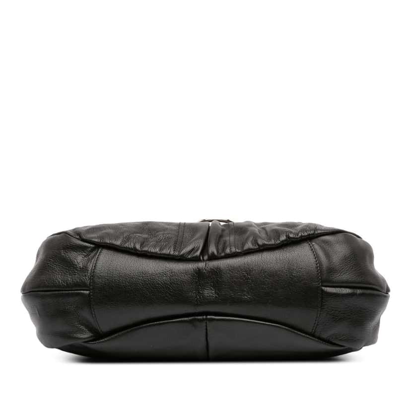 Saint Laurent Calfskin Saharienne Shoulder bag Black Leather Good condition - Inside View