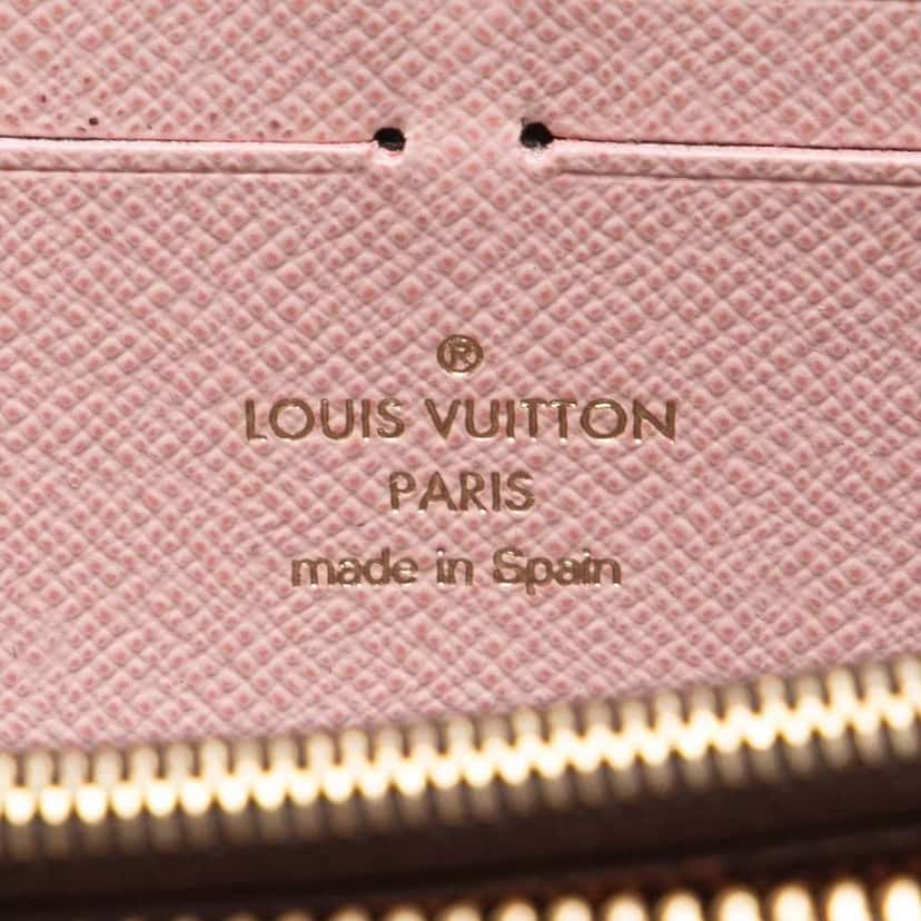 Louis Vuitton Damier Ebene Clemence Zippy Wallet Brown Good condition - Box View
