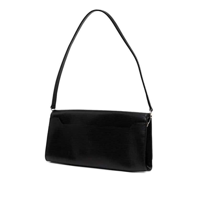 Louis Vuitton Epi Sevigne Clutch Black Leather Good condition - Back View