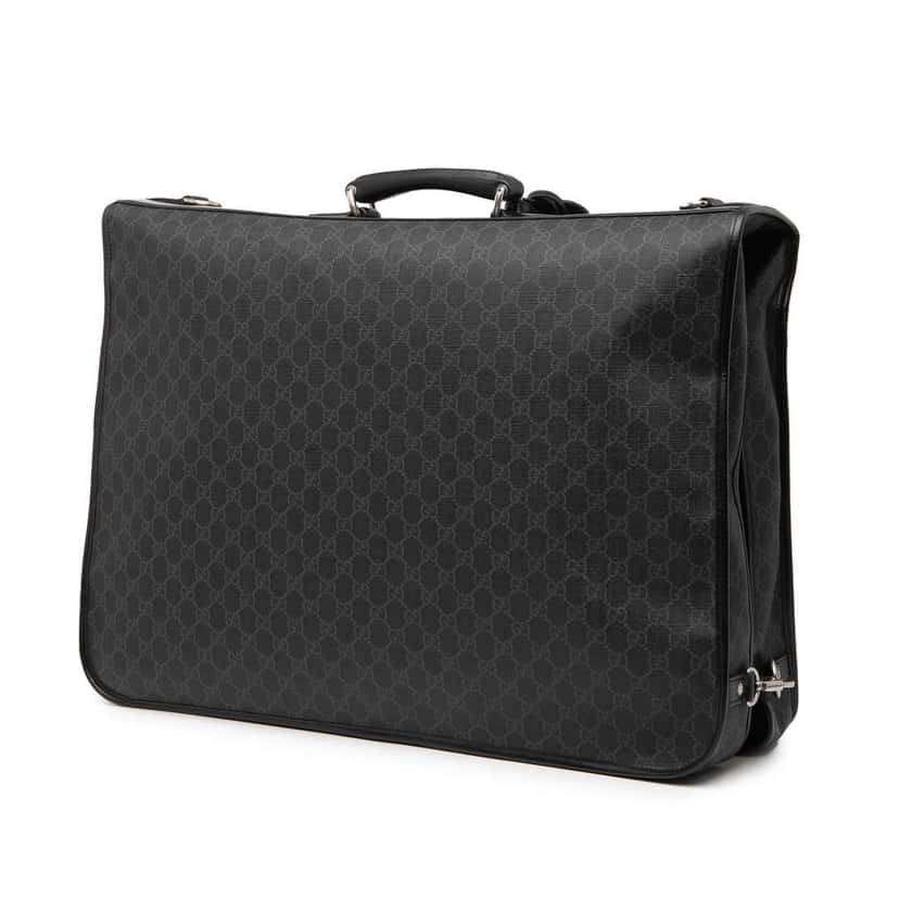 Gucci GG Supreme Retro Interlocking G Garment Bag Black Canvas Good condition - Back View