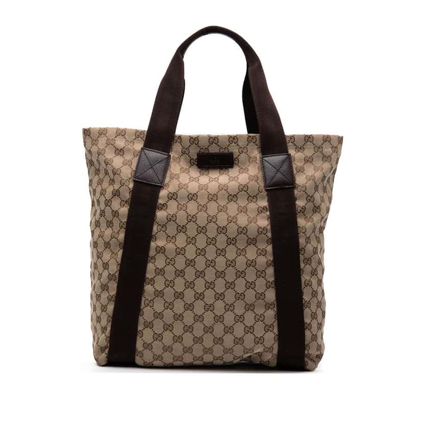 Gucci GG Canvas Tote Brown Canvas Good condition - Front View