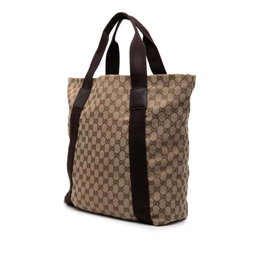 Gucci GG Canvas Tote Brown Canvas Good condition - Back View