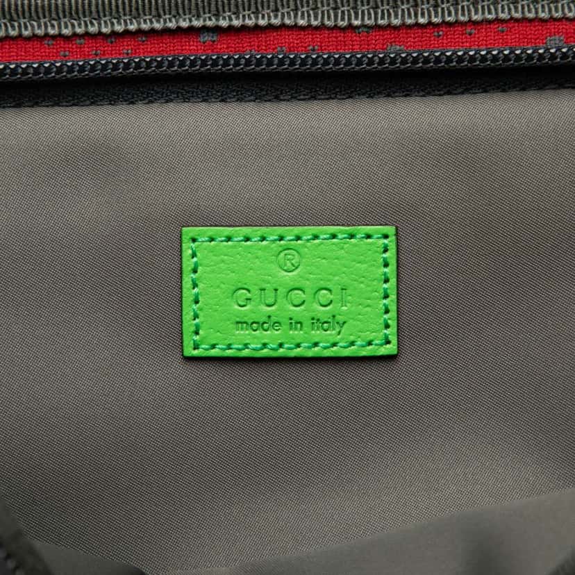 Gucci GG Nylon and Rubber Belt Bag Red Good condition - Box View