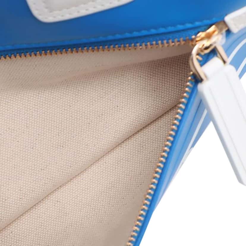 Dior Small Leather Dior Vibe Zip Bowling Bag Blue Leather Good condition - Model View