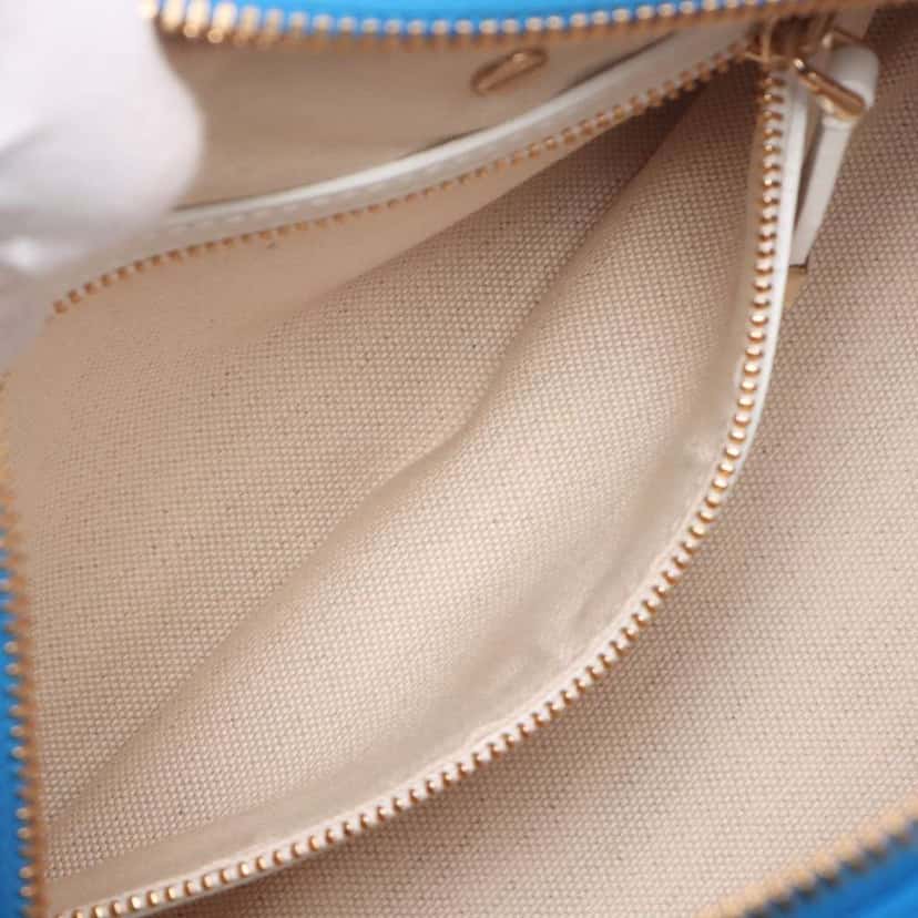 Dior Small Leather Dior Vibe Zip Bowling Bag Blue Leather Good condition - Box View