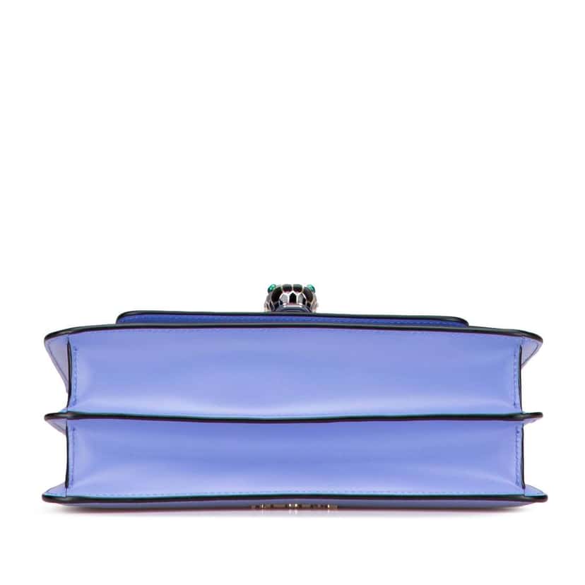 Bvlgari Medium Calfskin Serpenti Forever Shoulder Bag Purple Leather Good condition - Inside View