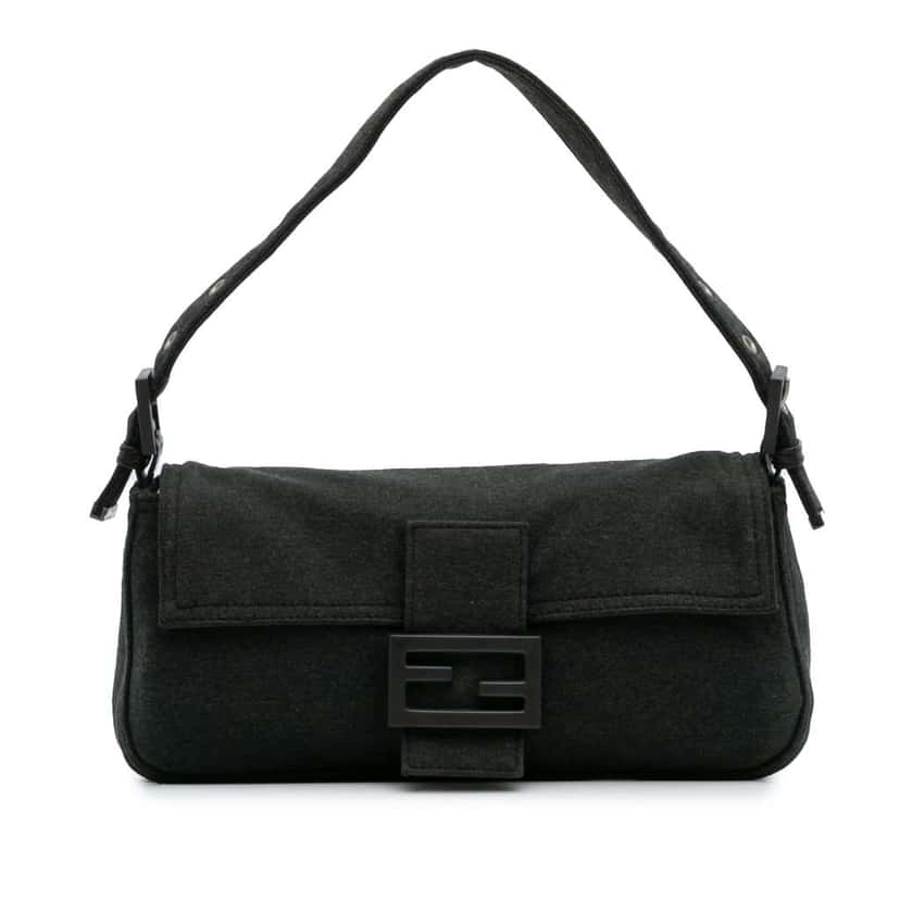 Fendi Jersey Baguette Grey Cotton Good condition - Front View