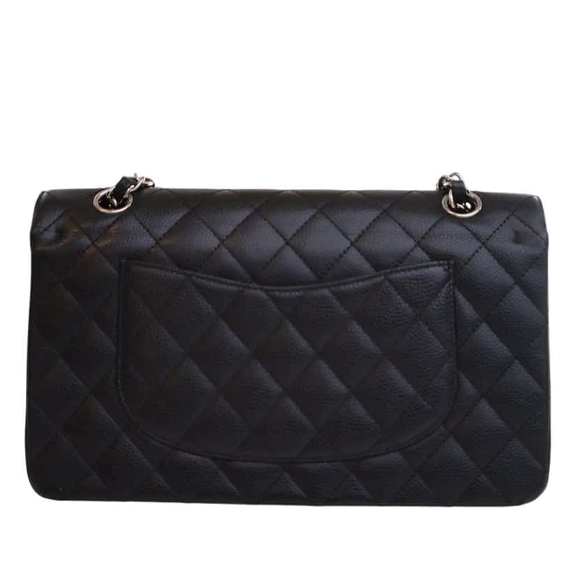 Chanel Medium Classic Caviar Double Flap Black Leather Good condition - Model View
