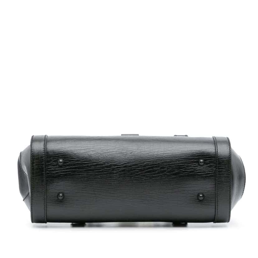 Gucci Leather Bamboo Bullet Shoulder Bag Black Leather Fair condition - Inside View