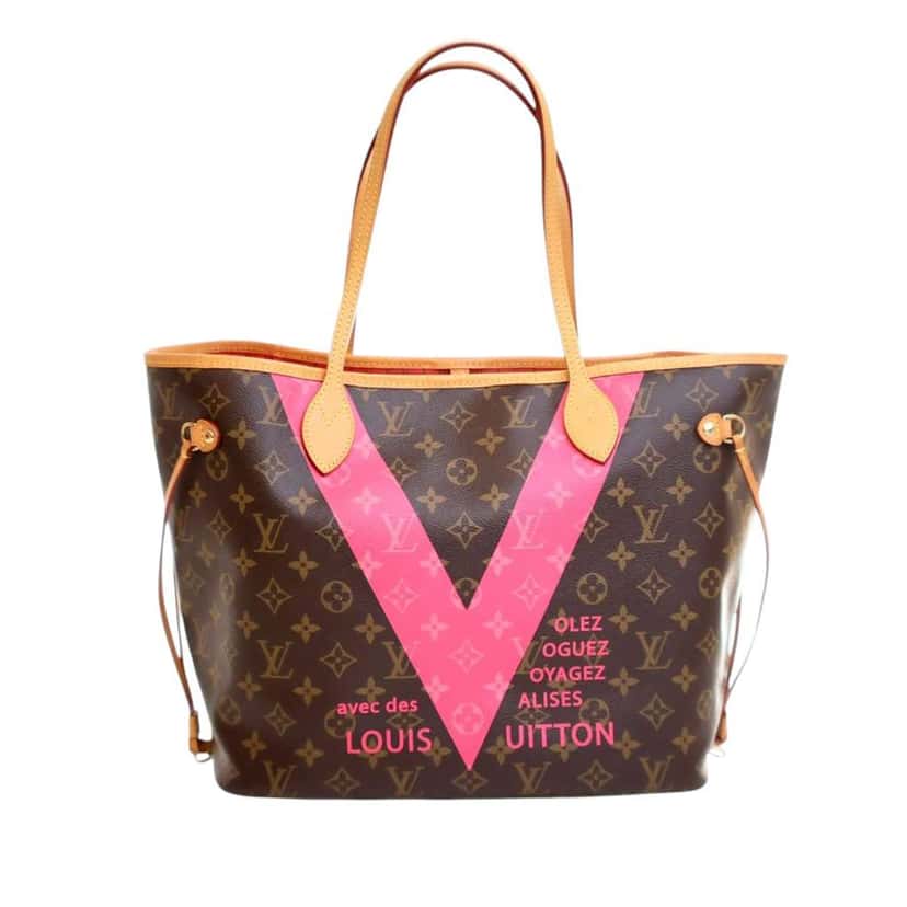 Louis Vuitton Monogram V Neverfull MM Brown Good condition - Front View