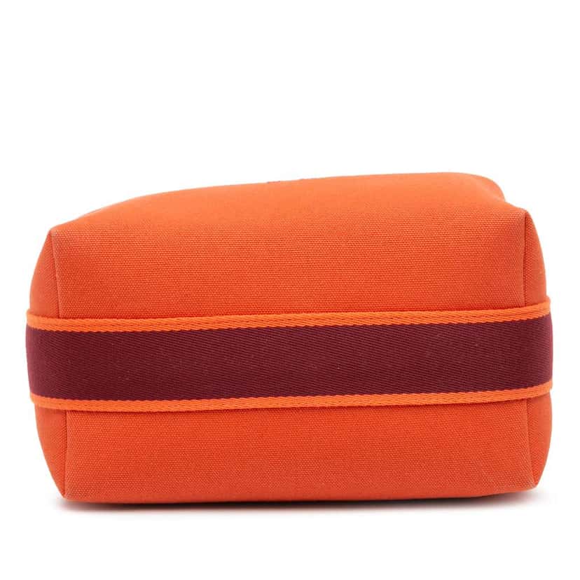 Hermès Small Canvas Bride A Brac Case Orange Canvas Good condition - Inside View