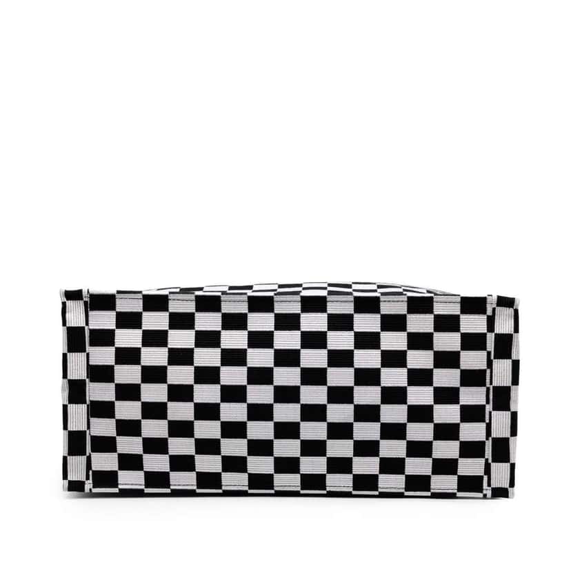 Dior Large Embroidered Canvas Checkered Book Tote White Canvas Good condition - Inside View