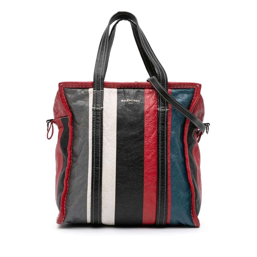 Balenciaga S Lambskin Bazar Shopper Satchel Red Leather Good condition - Front View