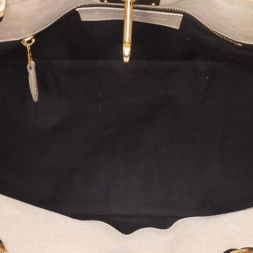 Balenciaga Patent Trimmed Lambskin Lune Satchel Brown Leather Good condition - Model View