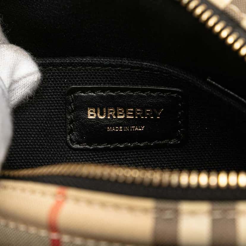 Burberry House Check Canvas Camera Bag Brown Canvas Very good condition - Box View