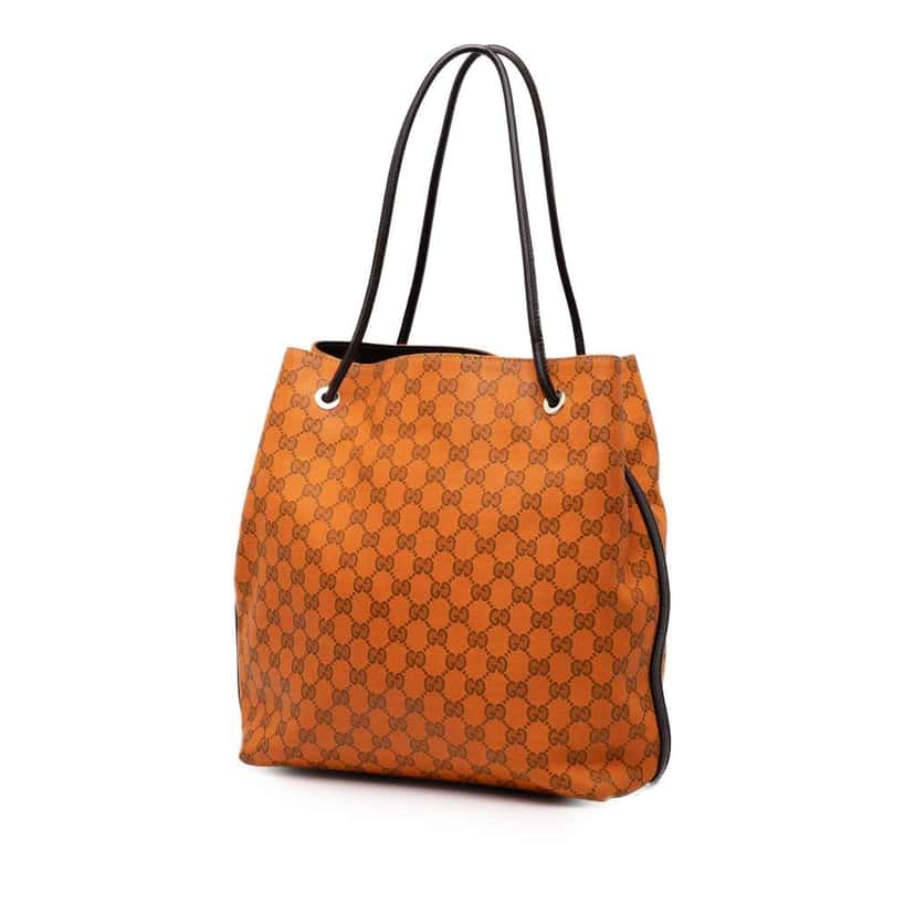 Gucci GG Canvas Gifford Tote Orange Canvas Good condition - Back View