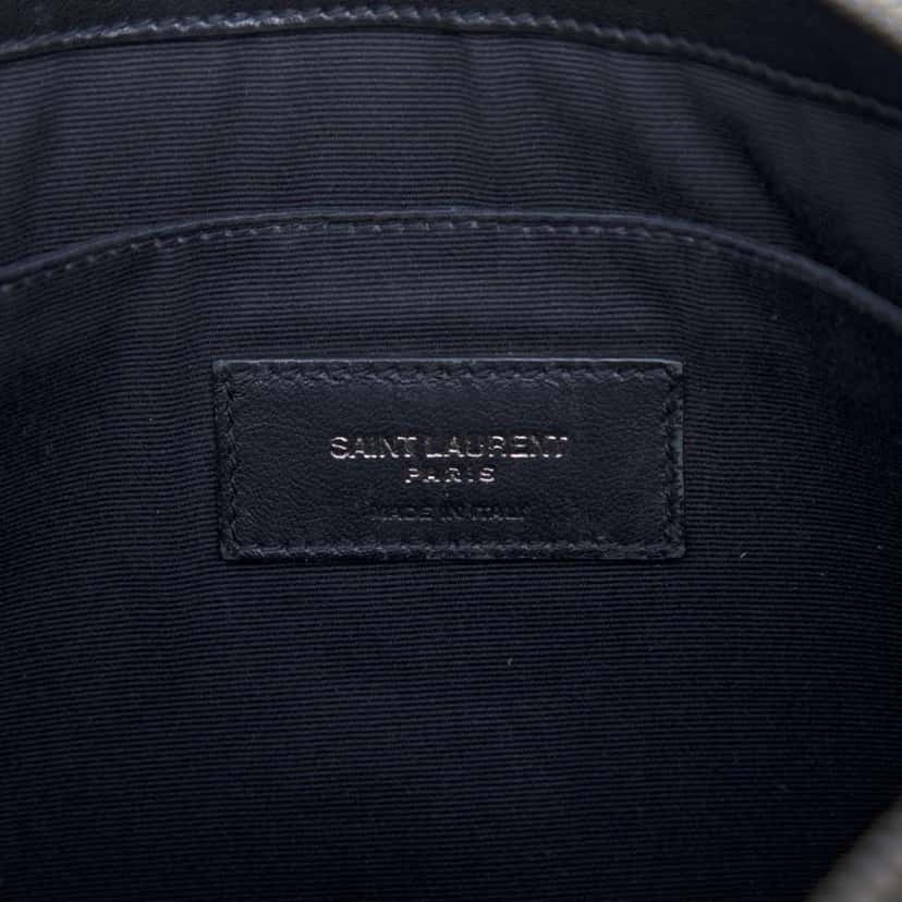 Saint Laurent Canvas Rive Gauche Clutch Black Canvas Good condition - Box View