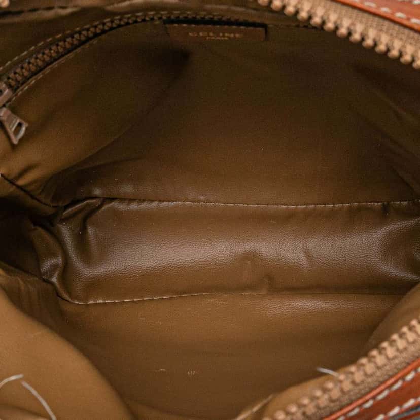 Celine Macadam Coated Canvas Crossbody Brown Canvas Good condition - Model View
