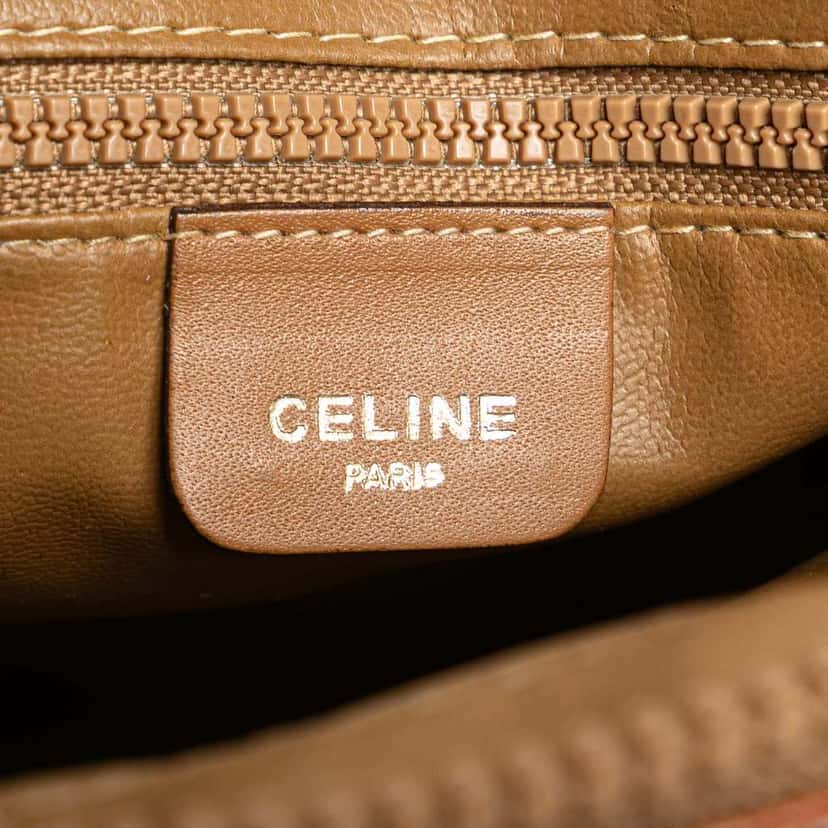Celine Macadam Coated Canvas Crossbody Brown Canvas Good condition - Box View