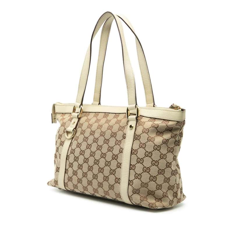 Gucci GG Canvas Abbey D Ring Tote Brown Canvas Good condition - Back View