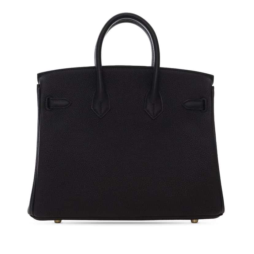 Hermès Togo Birkin Retourne 25 Black Leather Very good condition - Back View