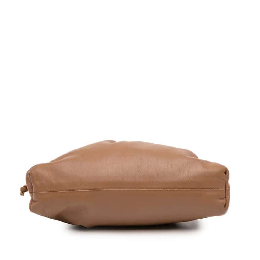 Bottega Veneta Lambskin The Mini Pouch Crossbody Brown Leather Good condition - Inside View