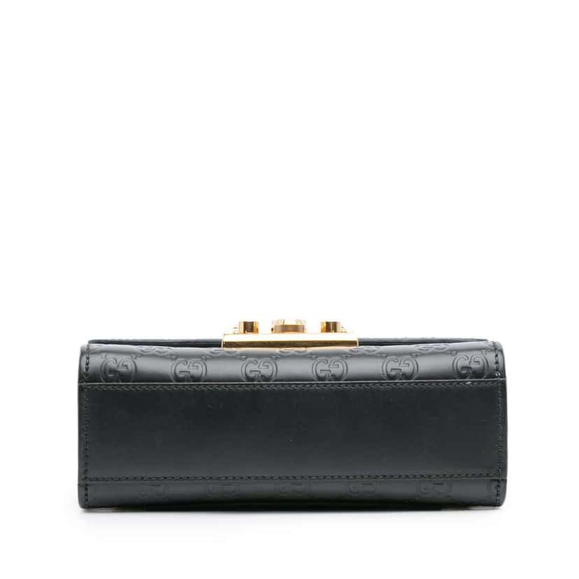 Gucci Small Guccissima Padlock Crossbody Black Leather Very good condition - Inside View