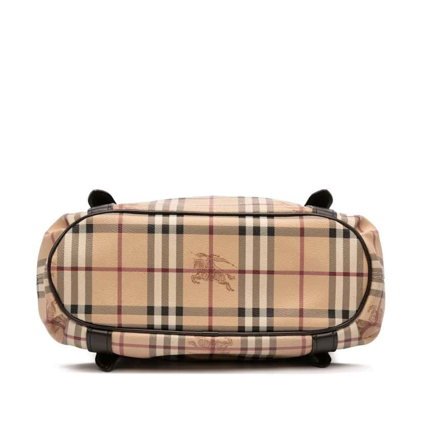 Burberry Small Haymarket Check Coated Canvas Northfield Satchel Brown Canvas Good condition - Inside View