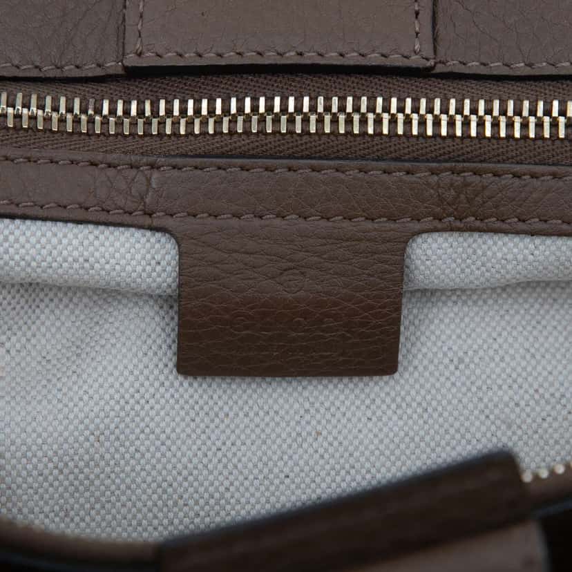Gucci Medium Calfskin Bamboo Shopper Satchel Brown Leather Good condition - Box View