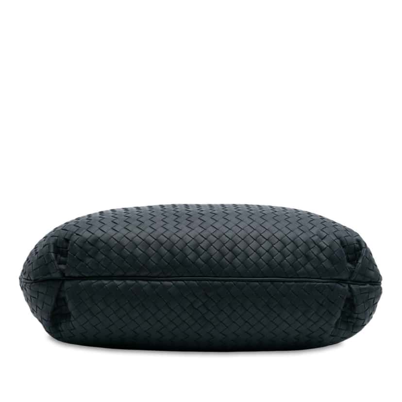 Bottega Veneta Nappa Intrecciato Frame Top Handle Bag Blue Leather Good condition - Inside View