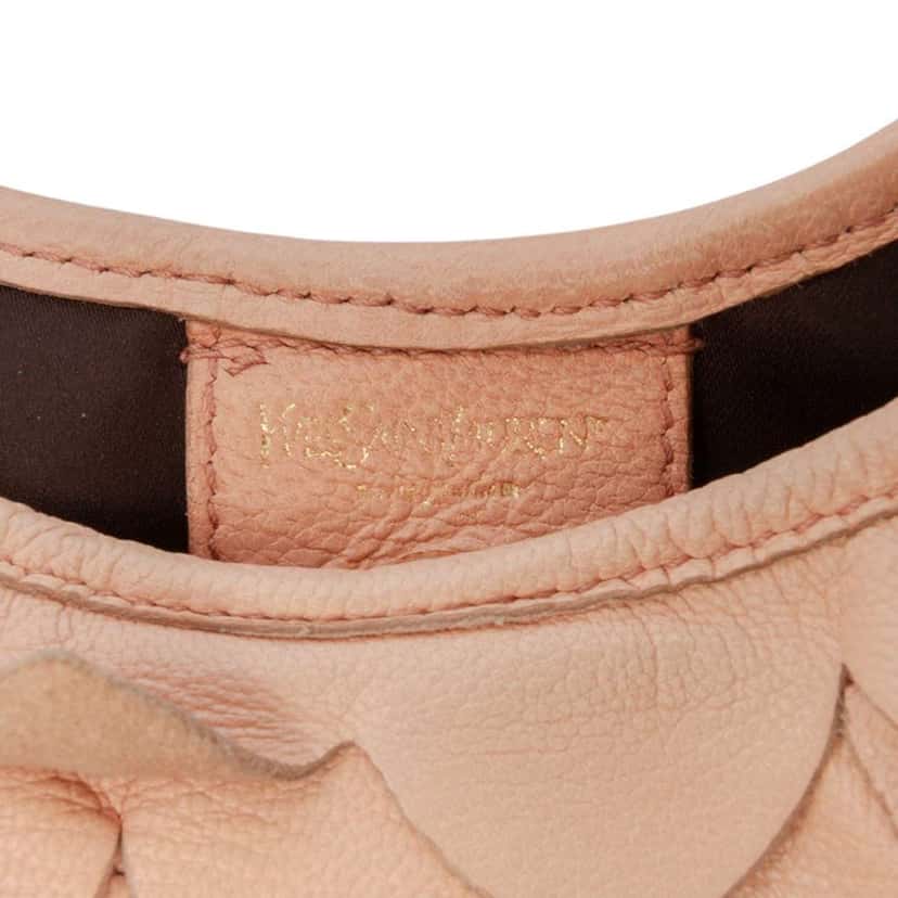 Saint Laurent Leather St Tropez Fish Scale Hobo Pink Leather Good condition - Box View
