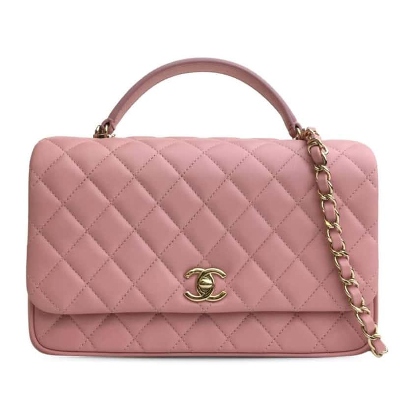 Chanel Small Lambskin Citizen Chic Flap Pink Leather Good condition - Front View
