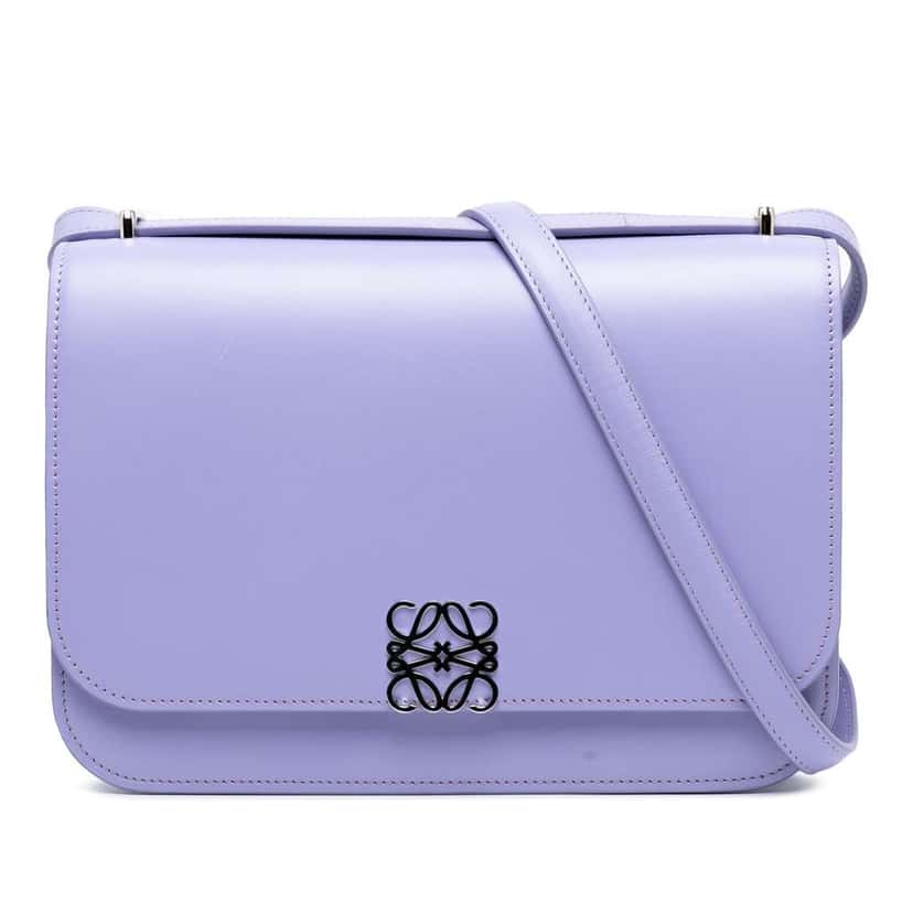 Loewe Medium Leather Goya Crossbody Purple Leather Very good condition - Front View