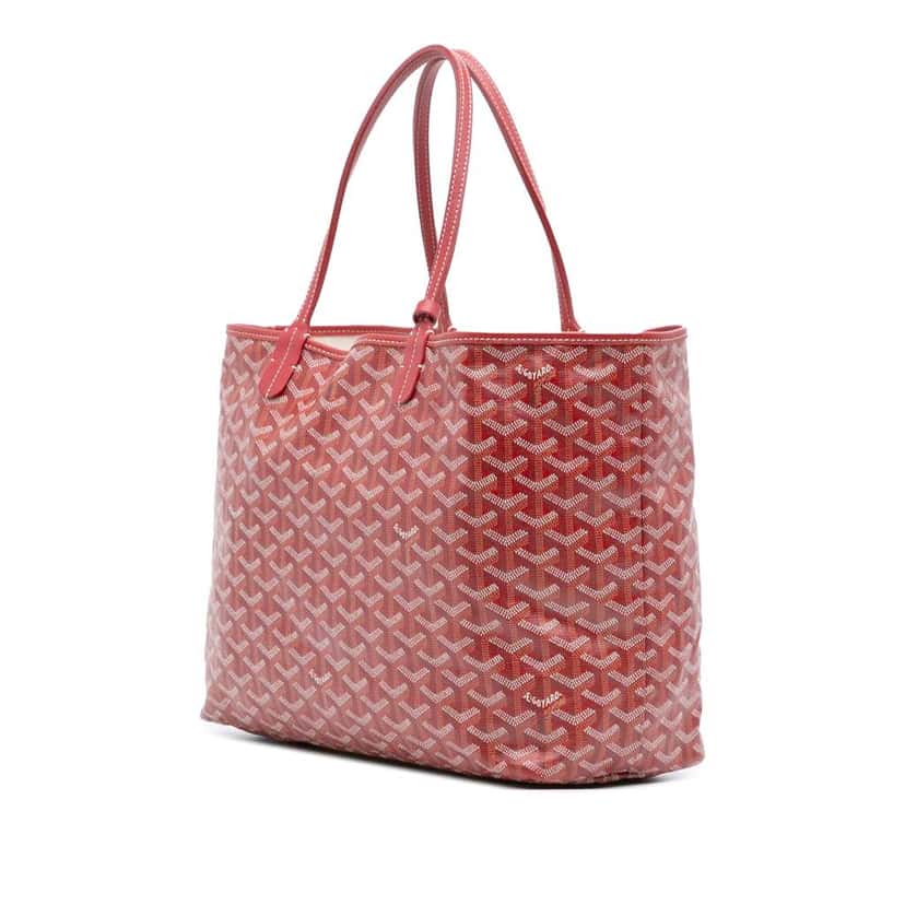 Goyard Goyardine Saint Louis PM Red Canvas Good condition - Back View