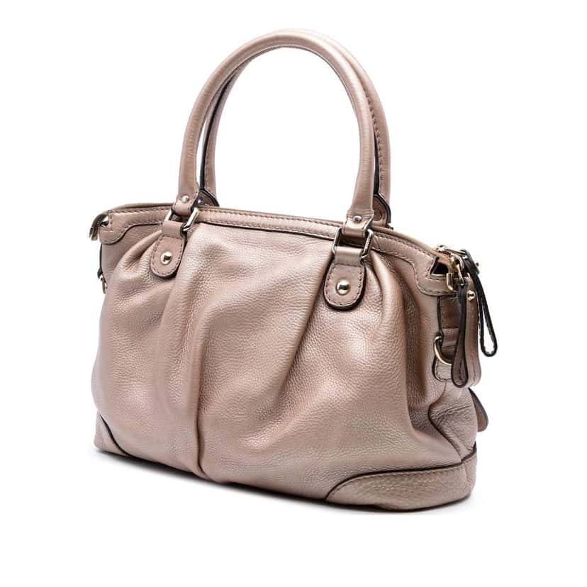 Gucci Calfskin Sukey Satchel Pink Leather Good condition - Back View