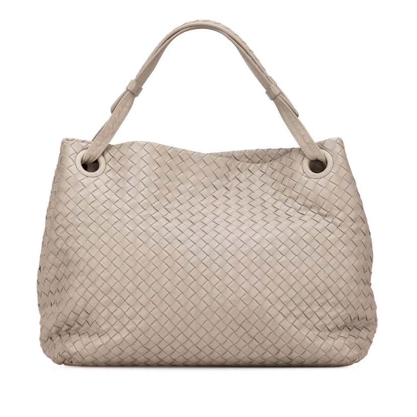 Bottega Veneta Medium Nappa Intrecciato Garda Tote Brown Leather Good condition - Front View
