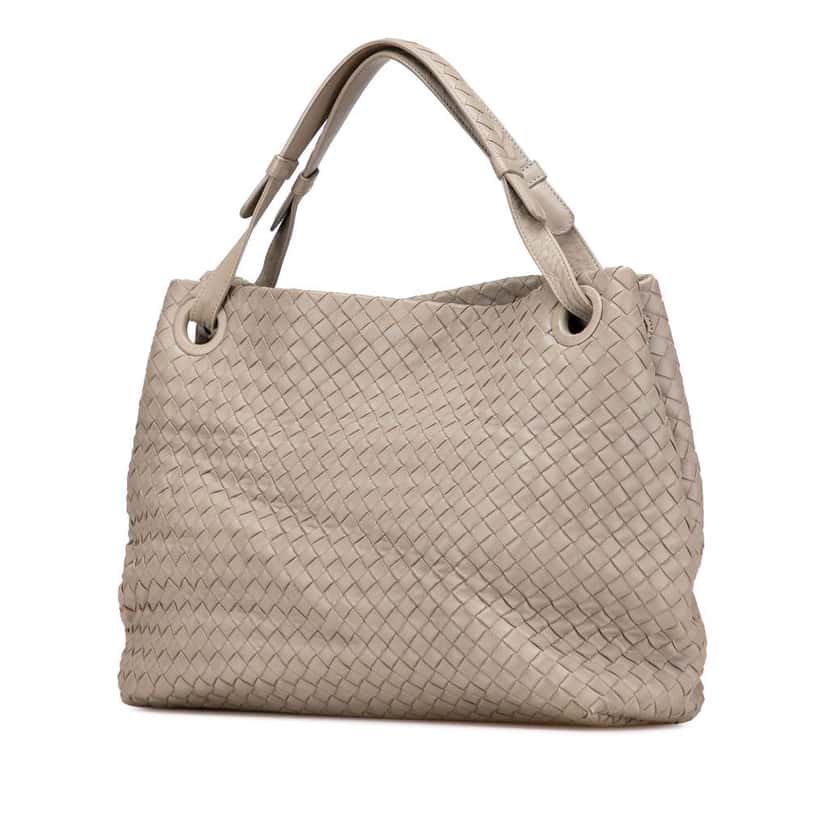 Bottega Veneta Medium Nappa Intrecciato Garda Tote Brown Leather Good condition - Back View
