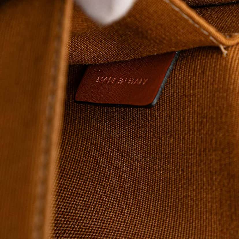 Celine Medium Triomphe Coated Canvas Folco Crossbody Brown Canvas Good condition - Box View