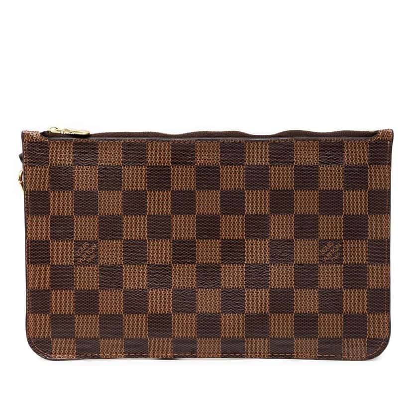 Louis Vuitton Damier Ebene Neverfull Pouch MM Brown Good condition - Front View