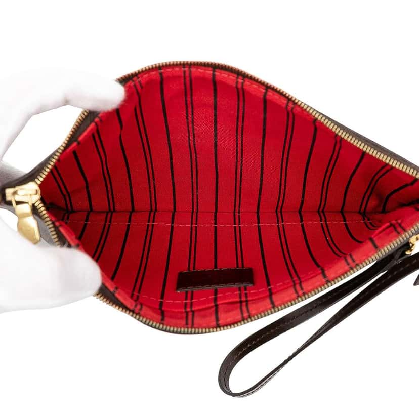 Louis Vuitton Damier Ebene Neverfull Pouch MM Brown Good condition - Model View
