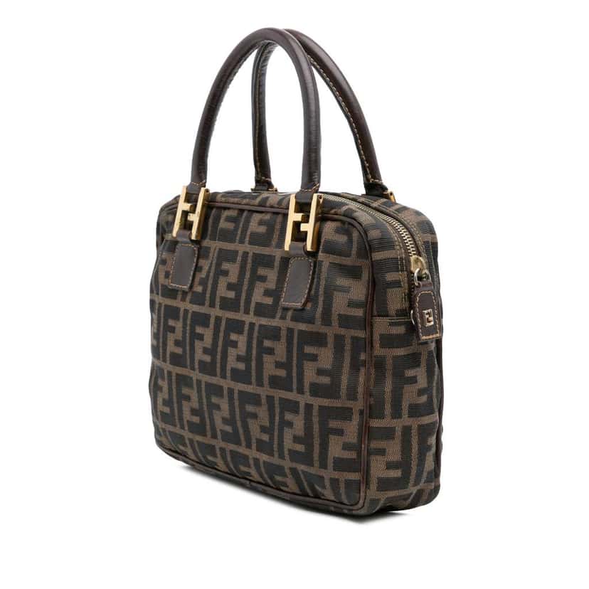 Fendi Zucca Canvas Satchel Brown Canvas Good condition - Back View