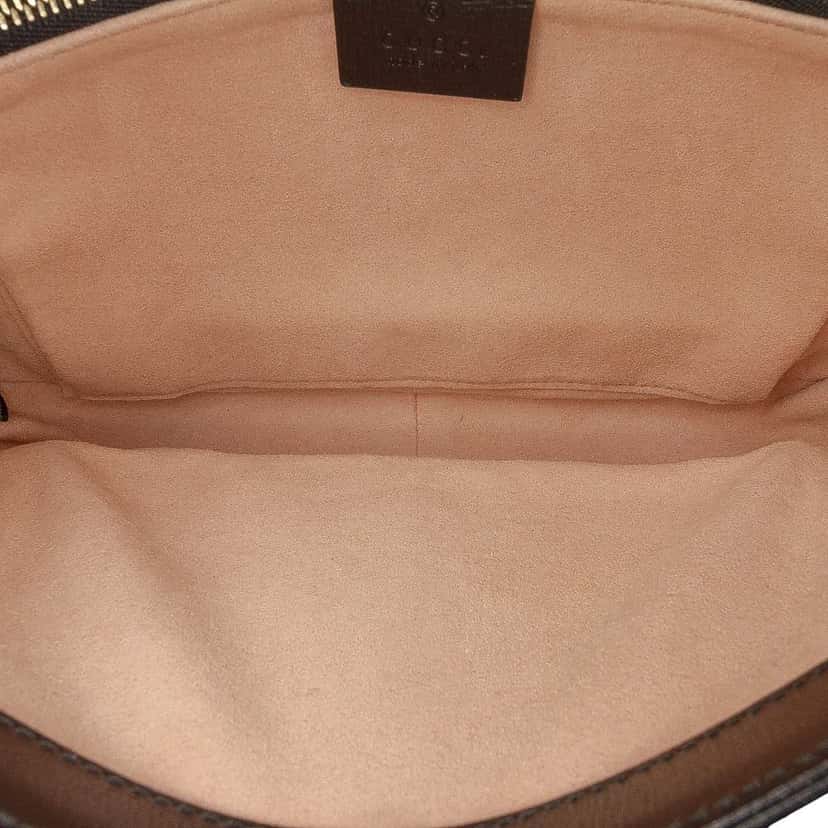 Gucci Medium Leather Horsebit 1955 Shoulder Bag Black Leather Good condition - Model View