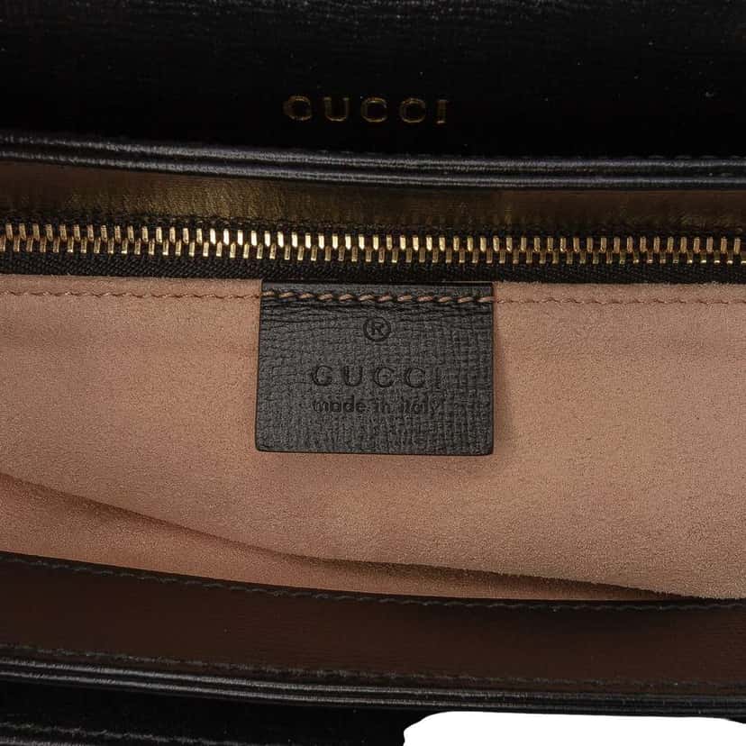 Gucci Medium Leather Horsebit 1955 Shoulder Bag Black Leather Good condition - Box View