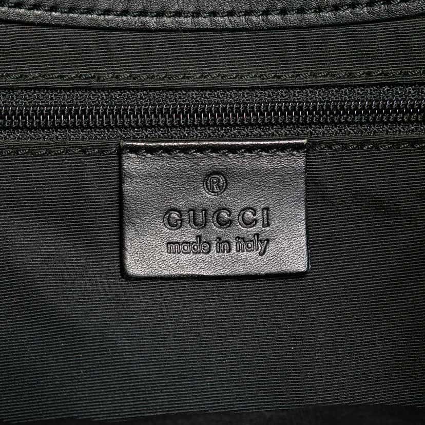 Gucci GG Denim Jackie Shoulder Bag Black Denim Good condition - Box View