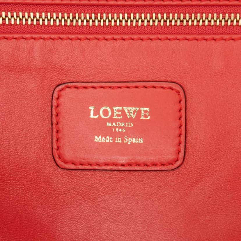 Loewe Leather Amazona 36 Red Leather Good condition - Box View