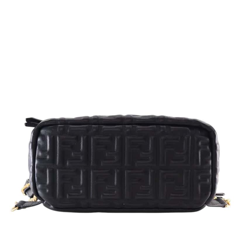Fendi Mini Zucca Embossed Nappa By The Way Backpack Black Leather Good condition - Model View