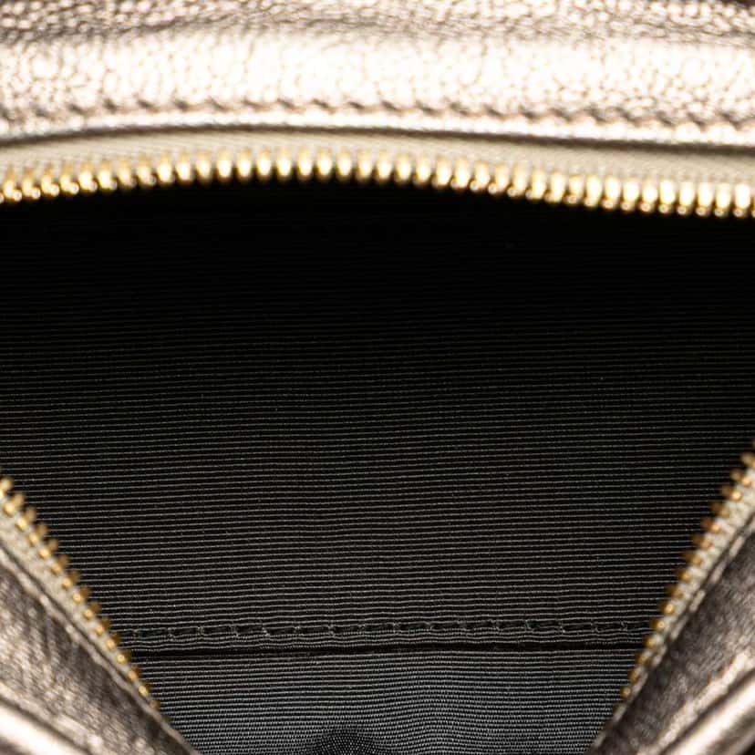 Loewe Micro Metallic Leather Amazona Satchel Gold Leather Good condition - Model View